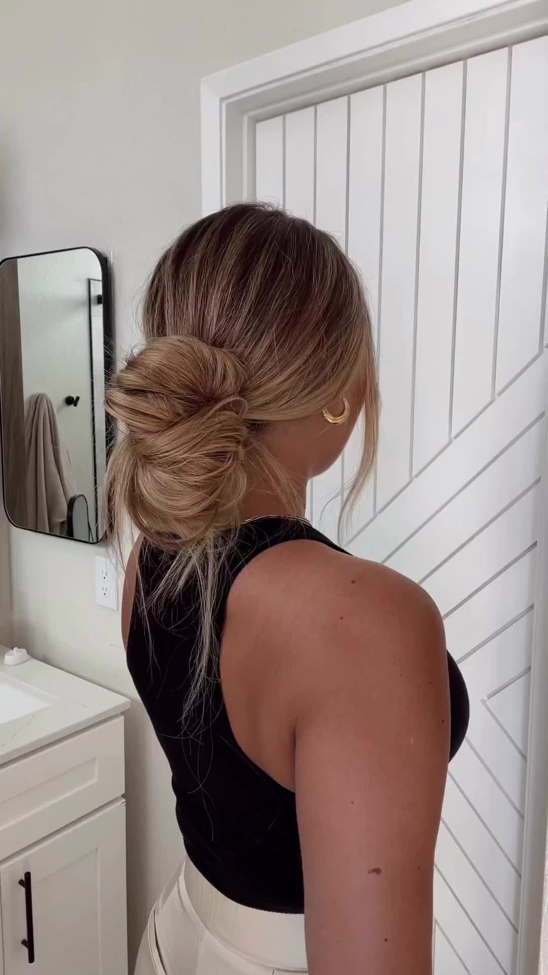 Tutorial messy side bun