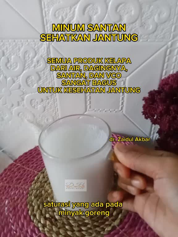 khasiat minum santan