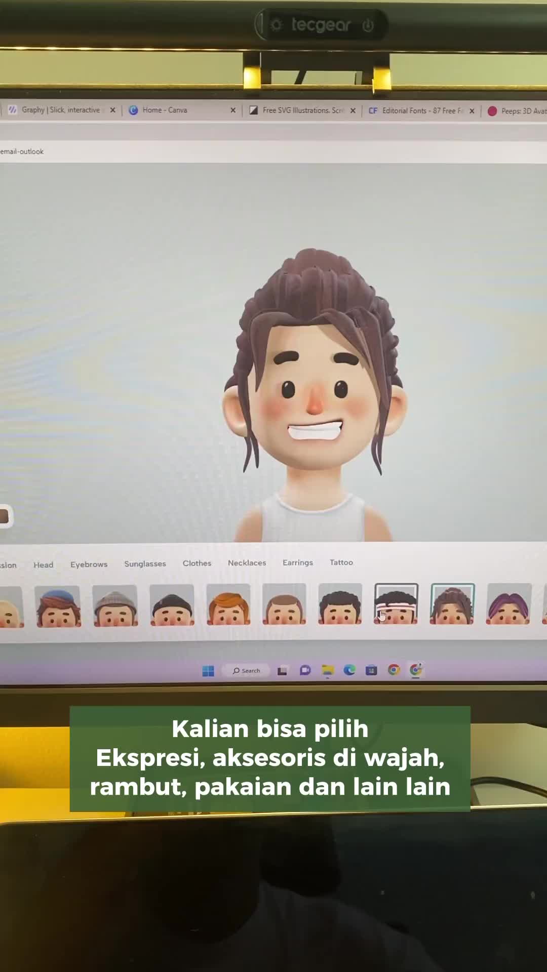 Buat 3D avatar instan
