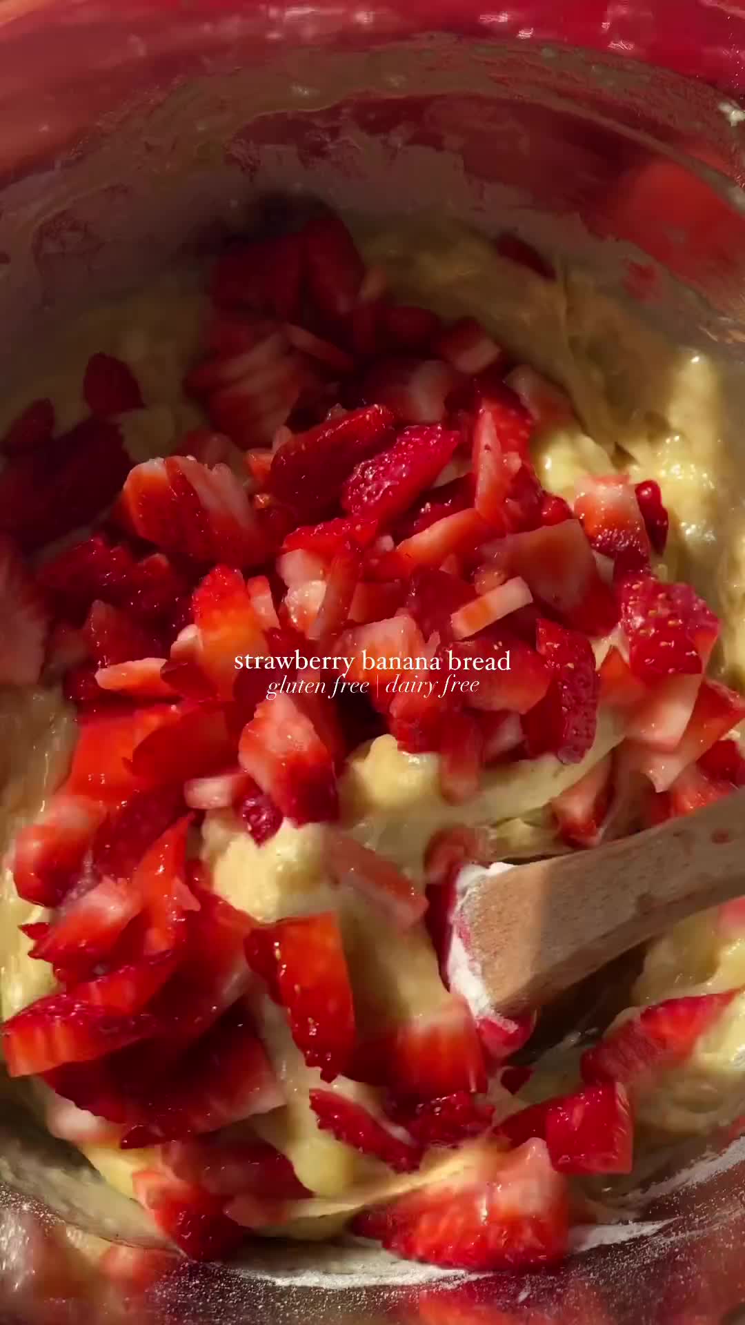 Cara buat strawberry banana bread