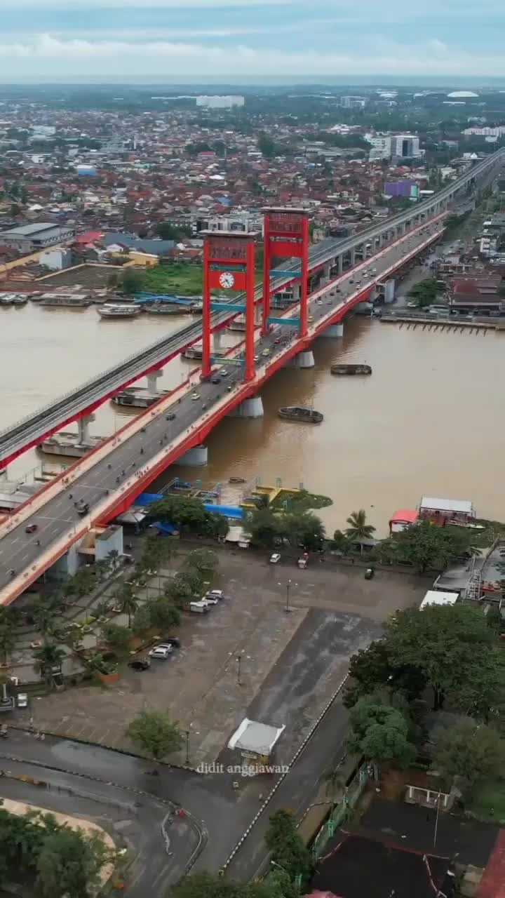 Selamat Pagi Monpera dan Ampera✨. Location at 📍 Jembatan Ampera, Palembang