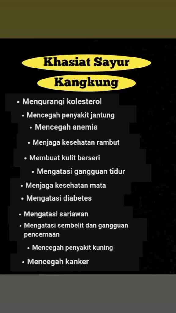 khasiat sayur kangkung