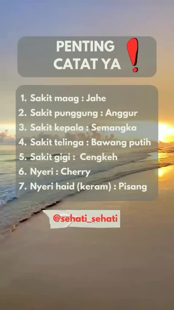 penting!jangan lupa dicatet