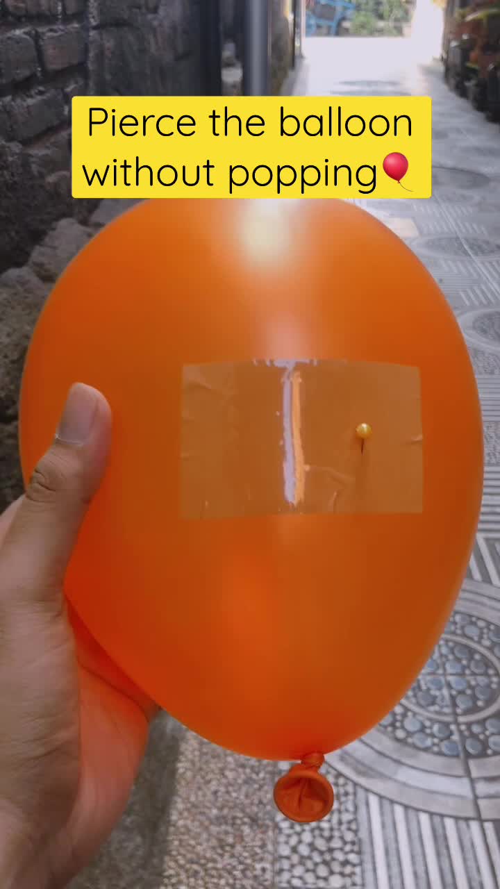 cara tusuk balon tanpa meledak