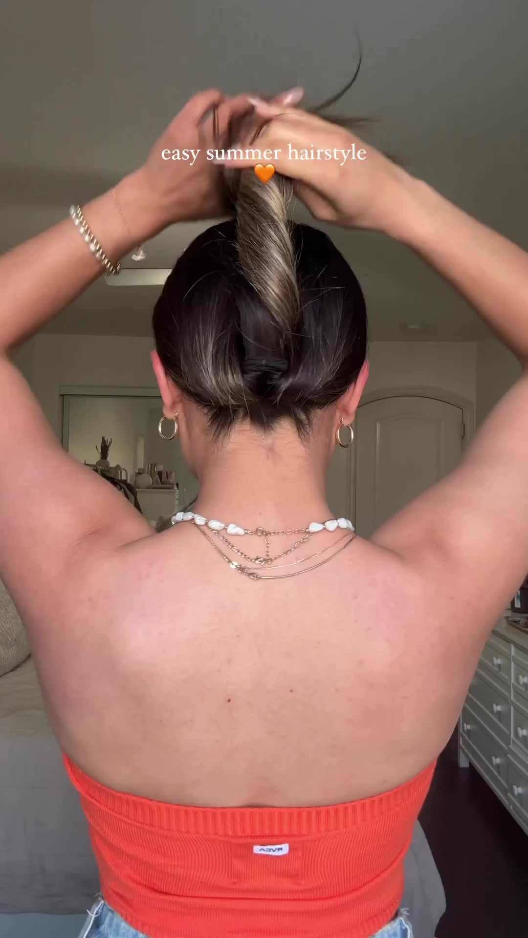 Easy hairstyle for summer