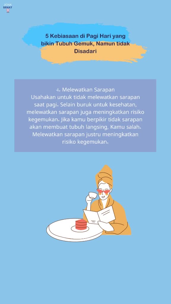 kebiasaan pagi hari yang bikin kamu gemuk