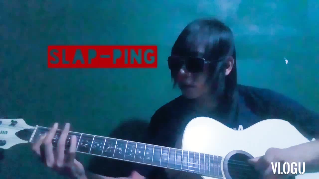 Suherman  (guitarist +vocal Angger Ross Band )PLAYTROUGHT Slap-Ping Guitar Accoustic 
