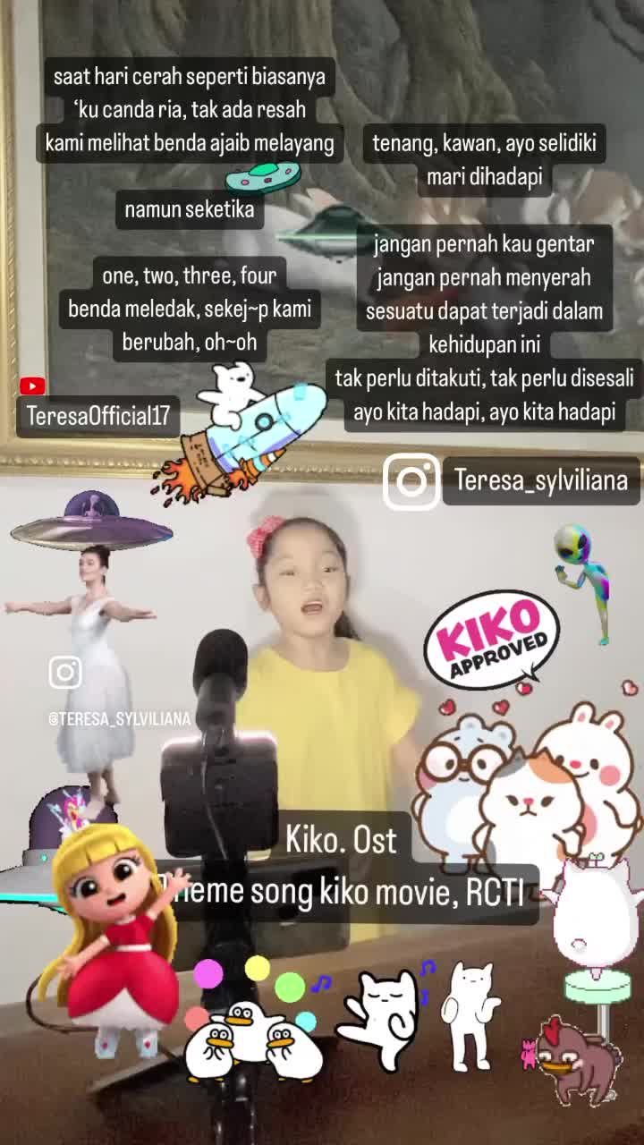  Kiko.Ost, cover by Teresa (8 years old) fans of kiko movie. original vocal without music. ig@teresa_sylviliana, youtube@TeresaOfficial17