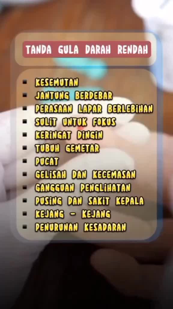 tanda gula darah mu rendah