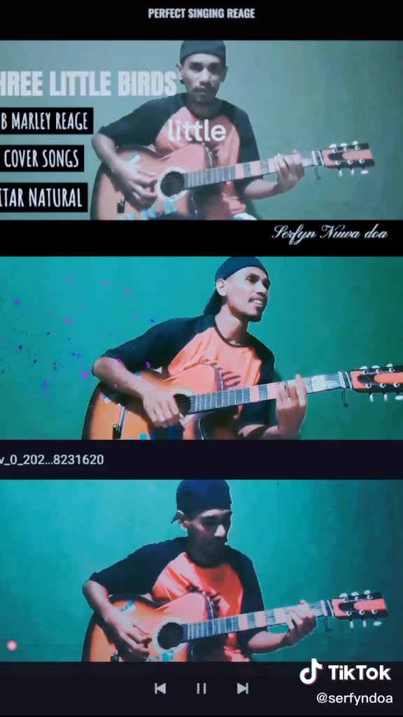 saya servin membawakan lagu bob marley three litle birds