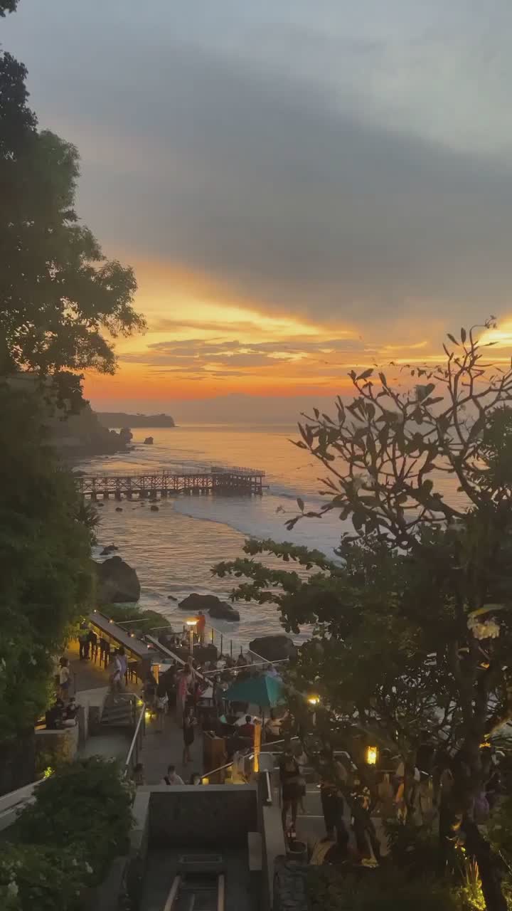 The sun has set magnificently over one of the best spot sunset place in Bali 🌅 Have you been to this Rock Bar, Jimbaran 
