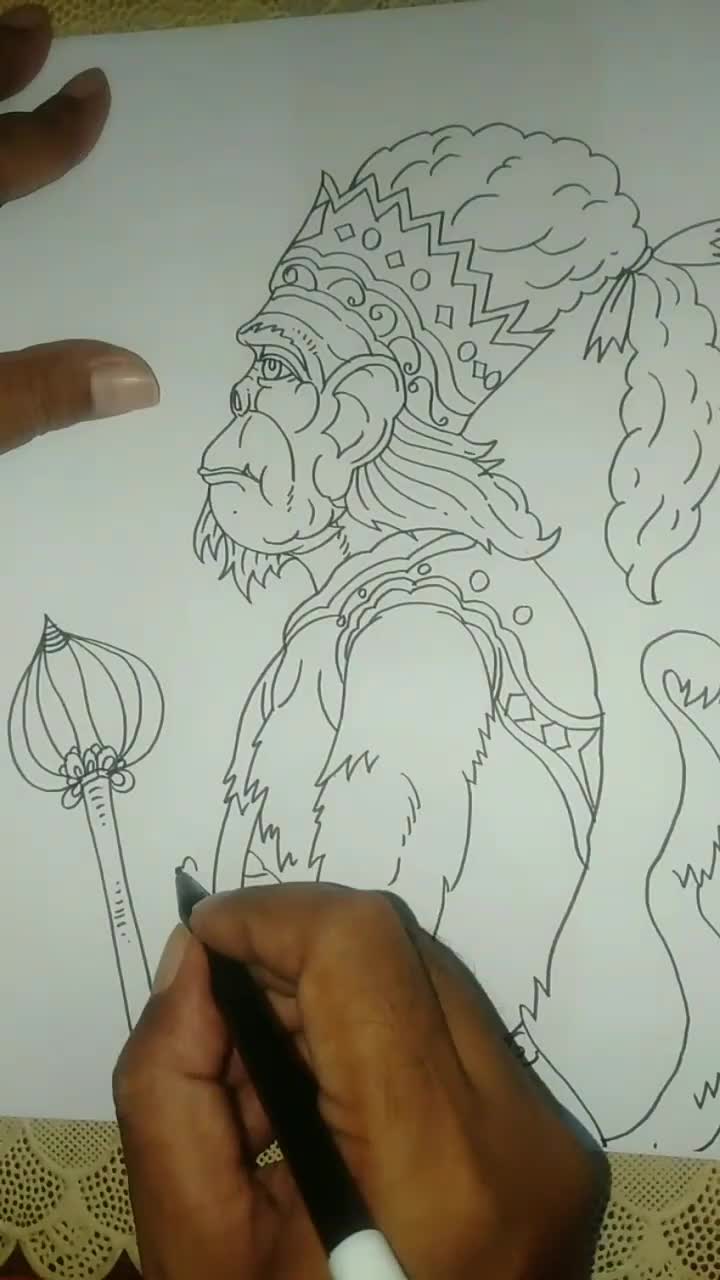 Menggambar Raja Kera