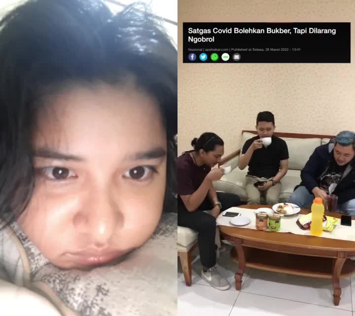 ekspresi ketika liat siaran pas bukber lalu. yg itu loh, yg dilarang ngobrol 
