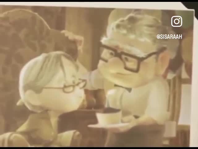 Ellie and Carl from UP movie