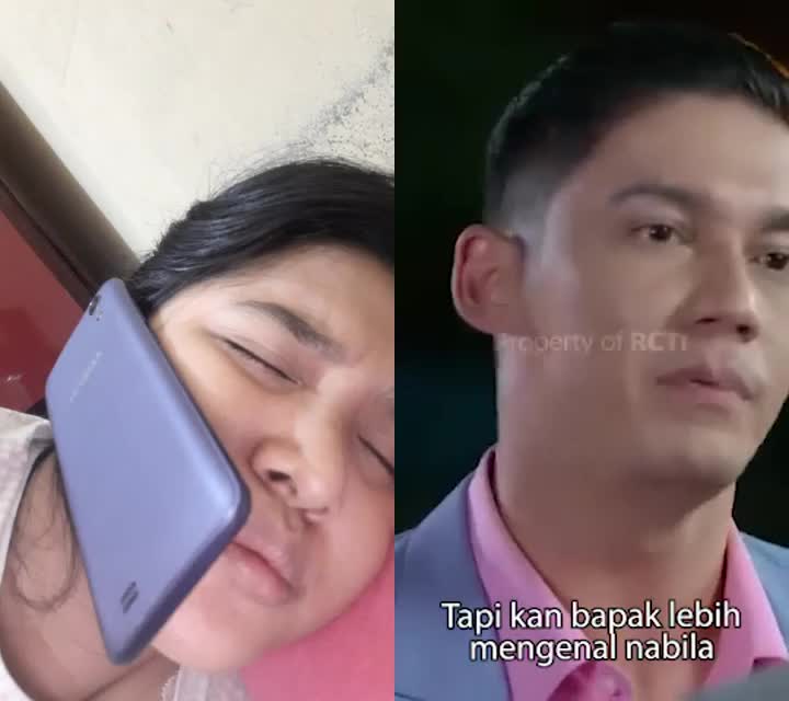 papa ga tau kita telponan 24 jam nonstop sampe tidur juga itu hape nempel ditelinga