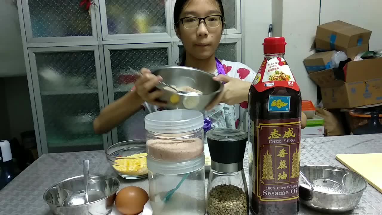 membuat chicken ball lava