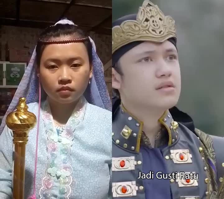 jangan macam-macam yah ni ratu nya bawa tongkat