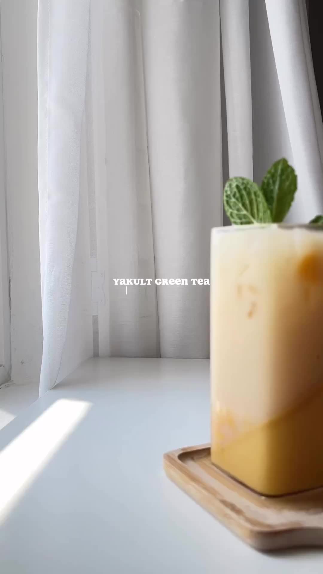 Green tea with yakult