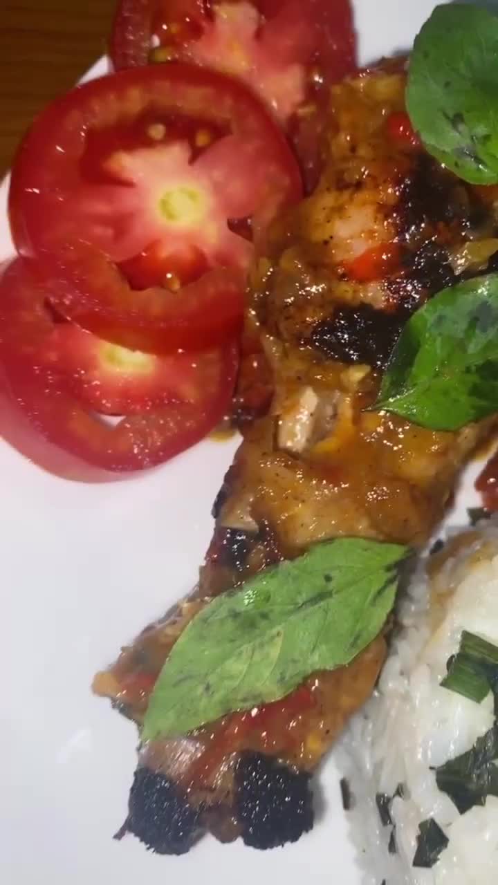 Ayam Bakar Rica Nasi Wangi dengan Sambal Dabu-dabu #onlineauditionmci11