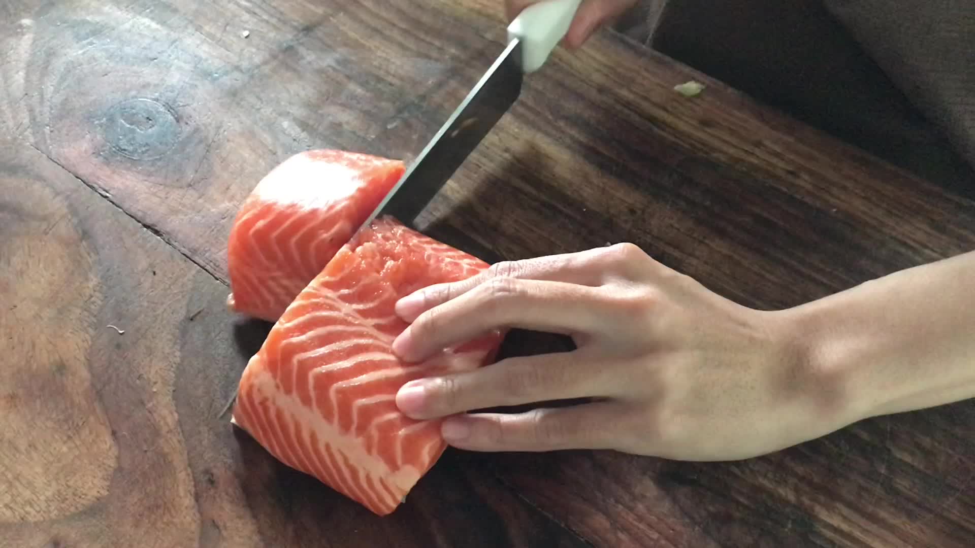 Panseared Salmon with Mozarella Balloon