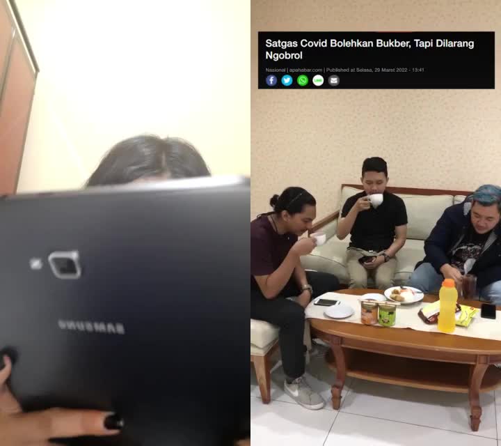 saat ikut sama temen2 buka puasa. mereka pake voice lah gw malah pake teks. 