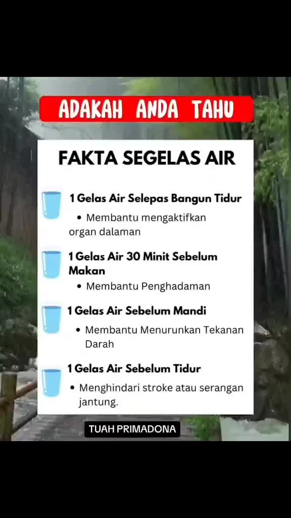 manfaat segelas air