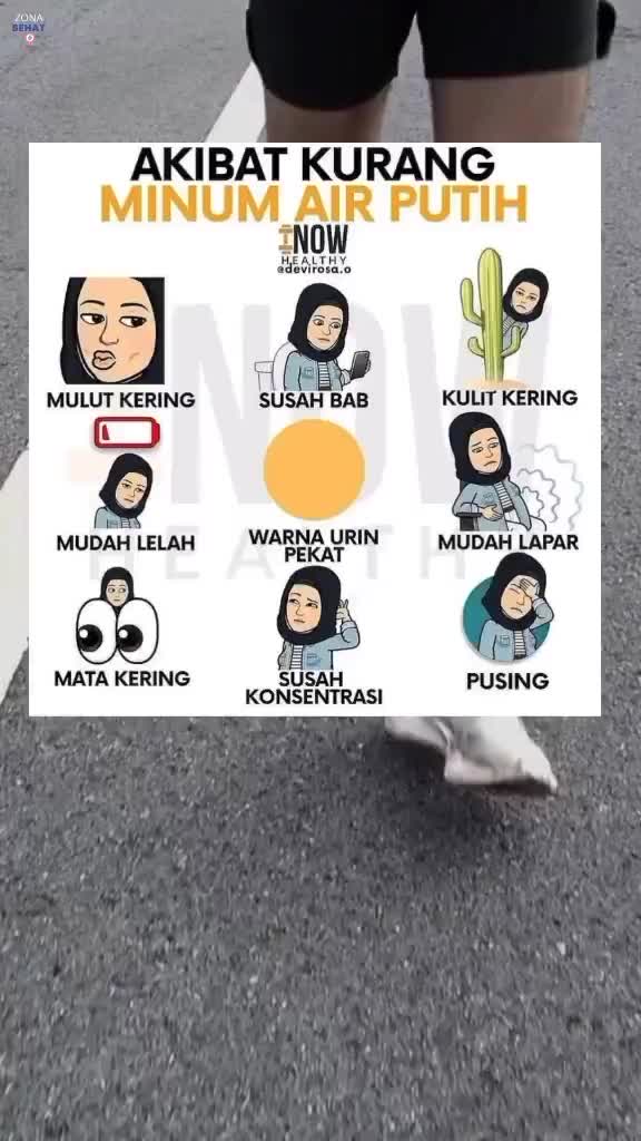 akibat kurang minum air putih