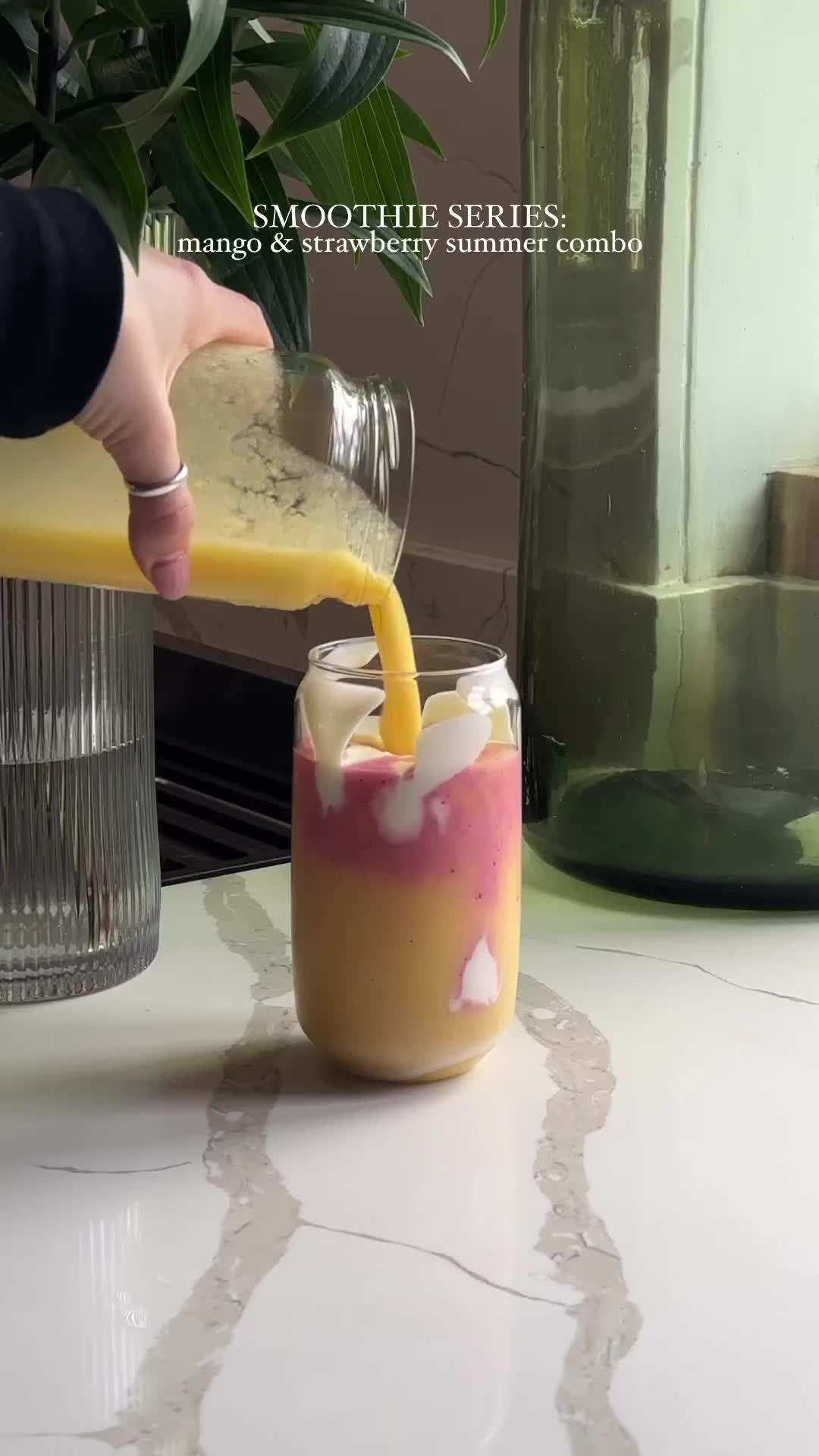 Mango & Strawberry smoothies