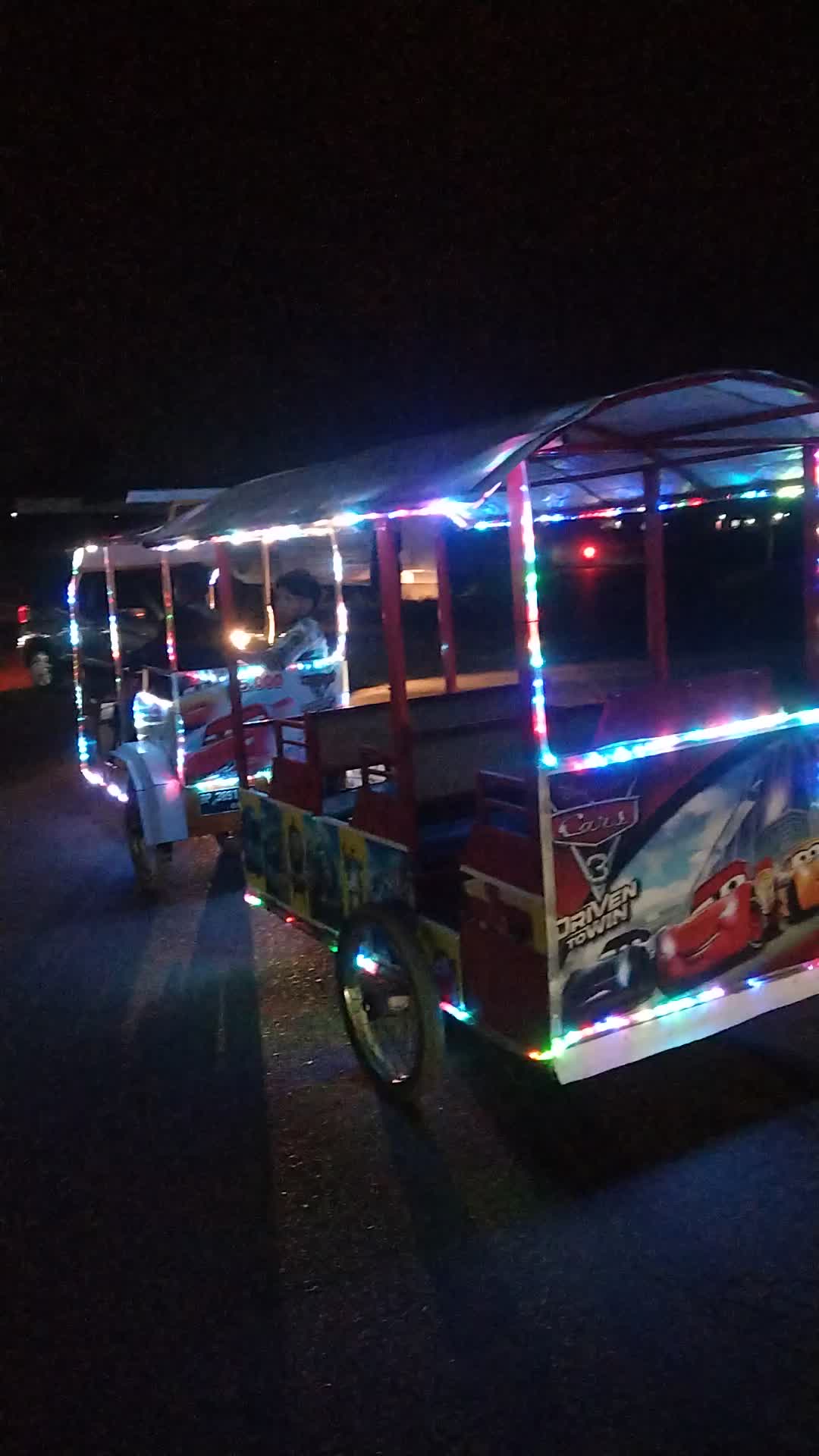 Uji coba odong odong sebelum narik