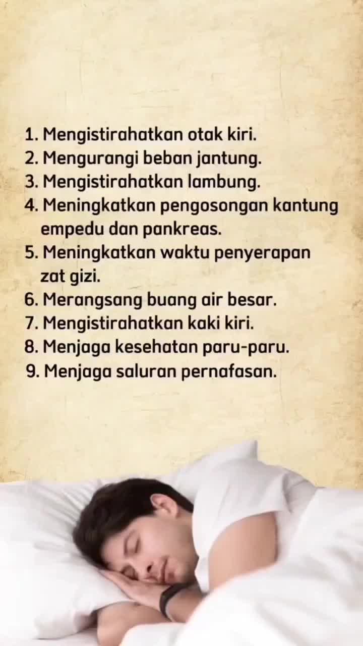 manfaay tidur miring ke kanan