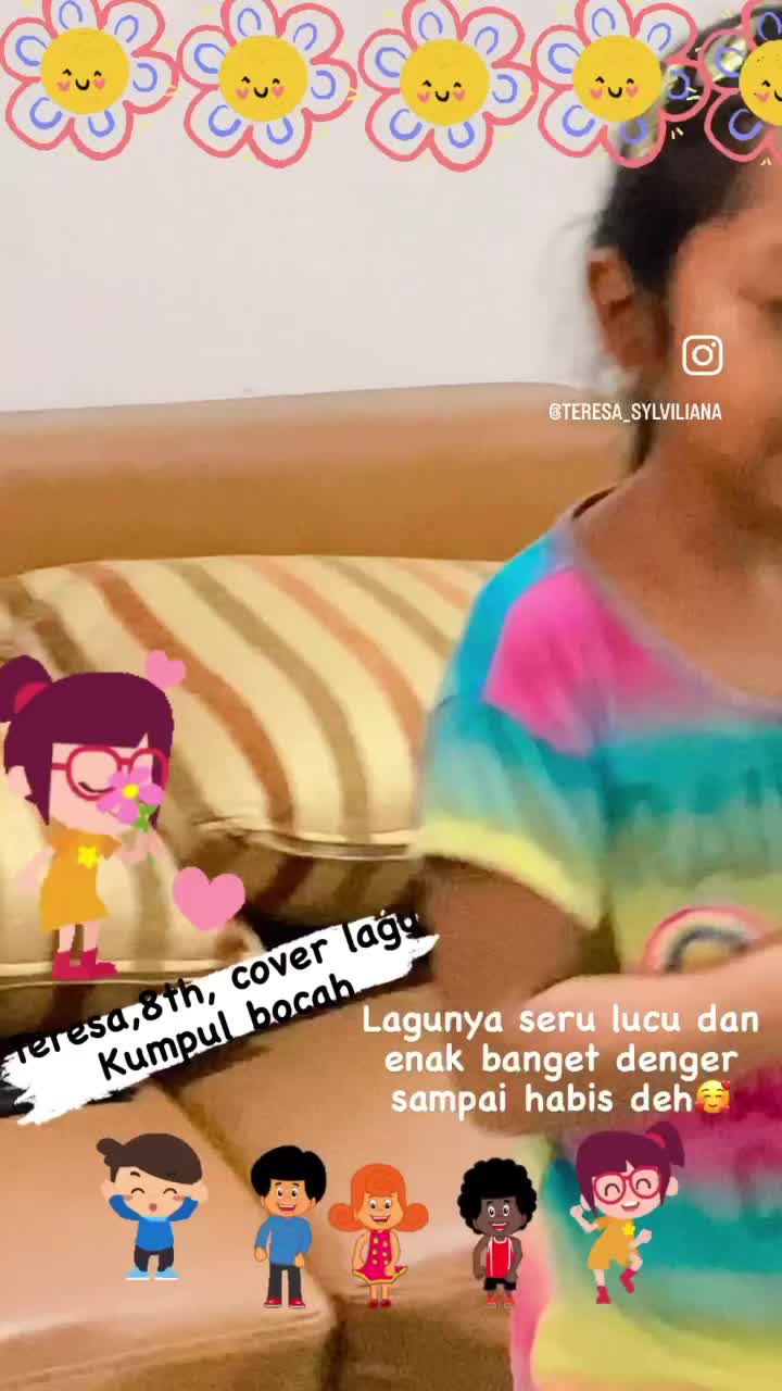 Keren ni👍cover  kumpul bocah, teresa 8th, instagram@teresa_sylviliana