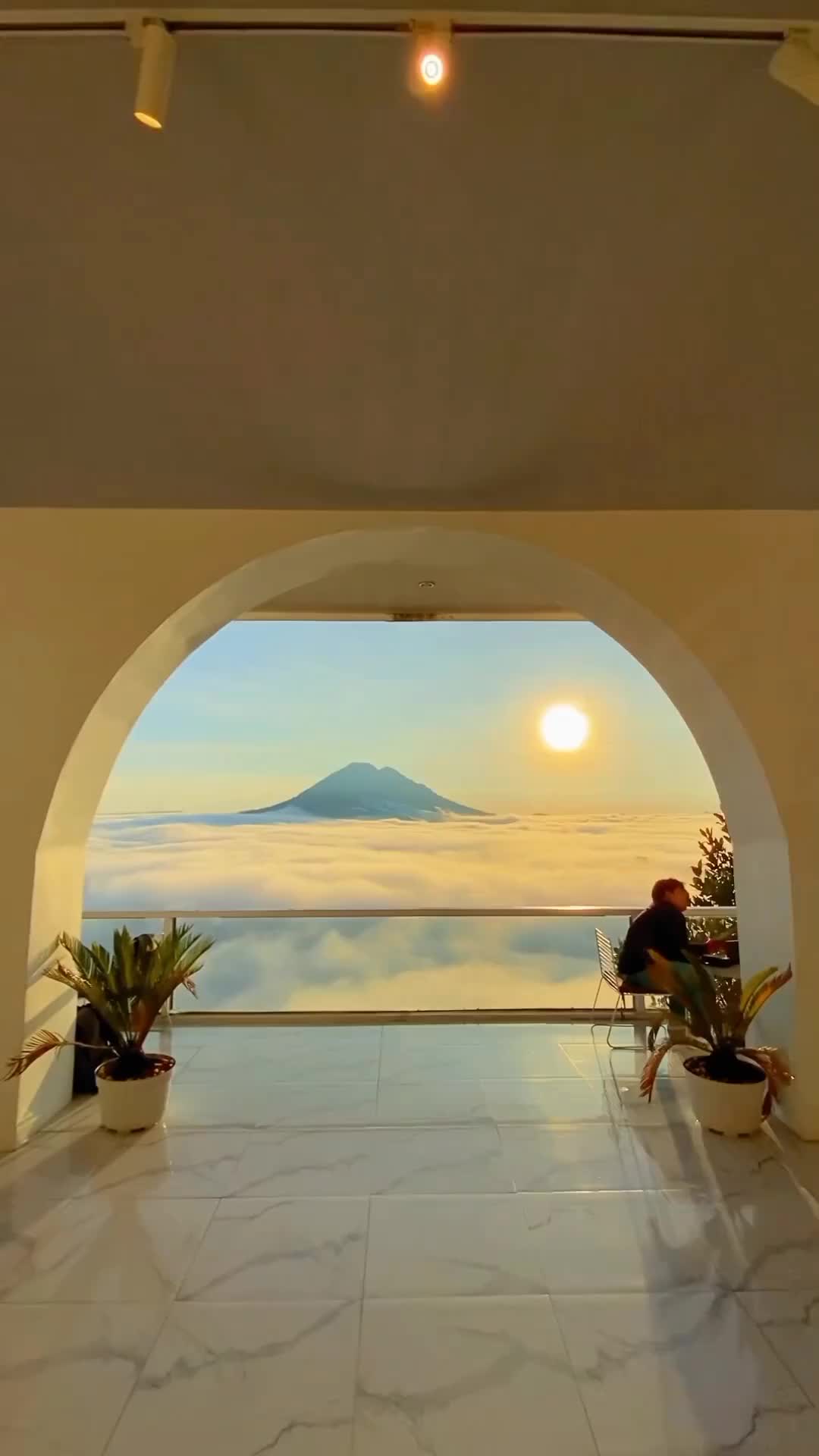 Morning view from Montana cafe Bali,🍃tempat nongkrong kekinian di Kintamani