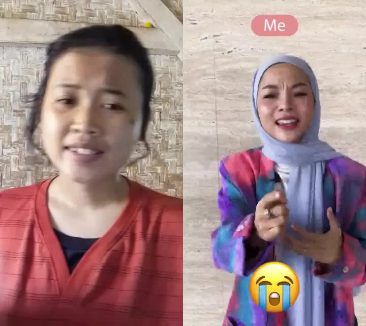 duet singing expression with intan, nama Teja asal Garut