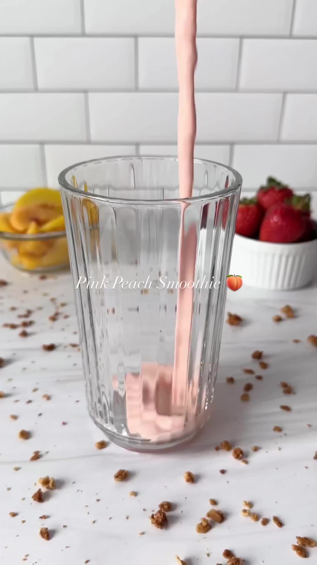 Strawberry + peach smoothie