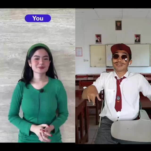 Murid kurang asem sedang menirukan patung pancoran 🤣🤣🤦🤣🤣