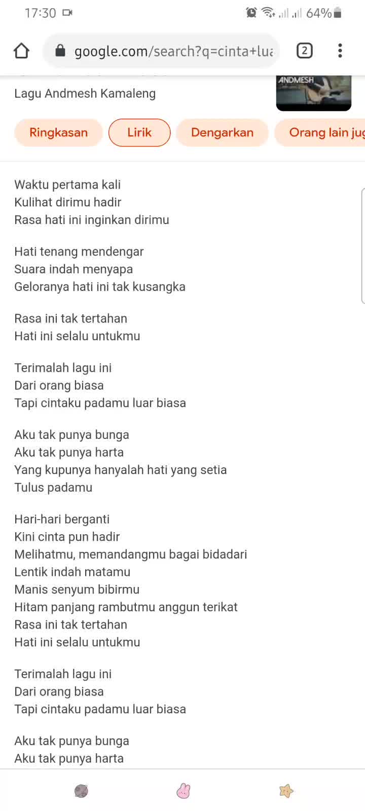 Cinta luar biasa. aku dedikasikan untuk alm abangku tercinta 😘