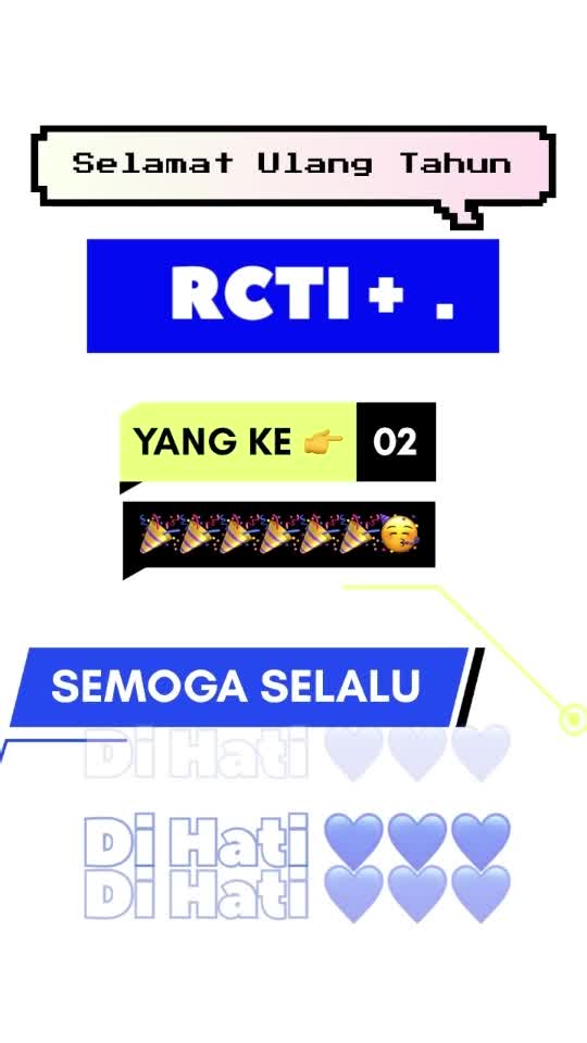 HAPPY BIRTHDAY RCTI+ yang ke ✌🏻. SEMOGA SELAU DI HATI 💙💙💙