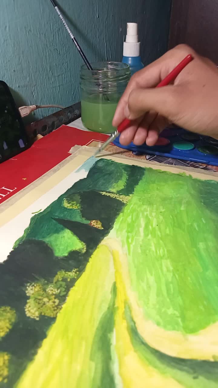 Ayo melukis‼️Cara melukis menggunakan cat air