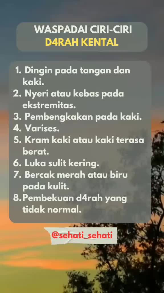 Ciri ciri darah mengental