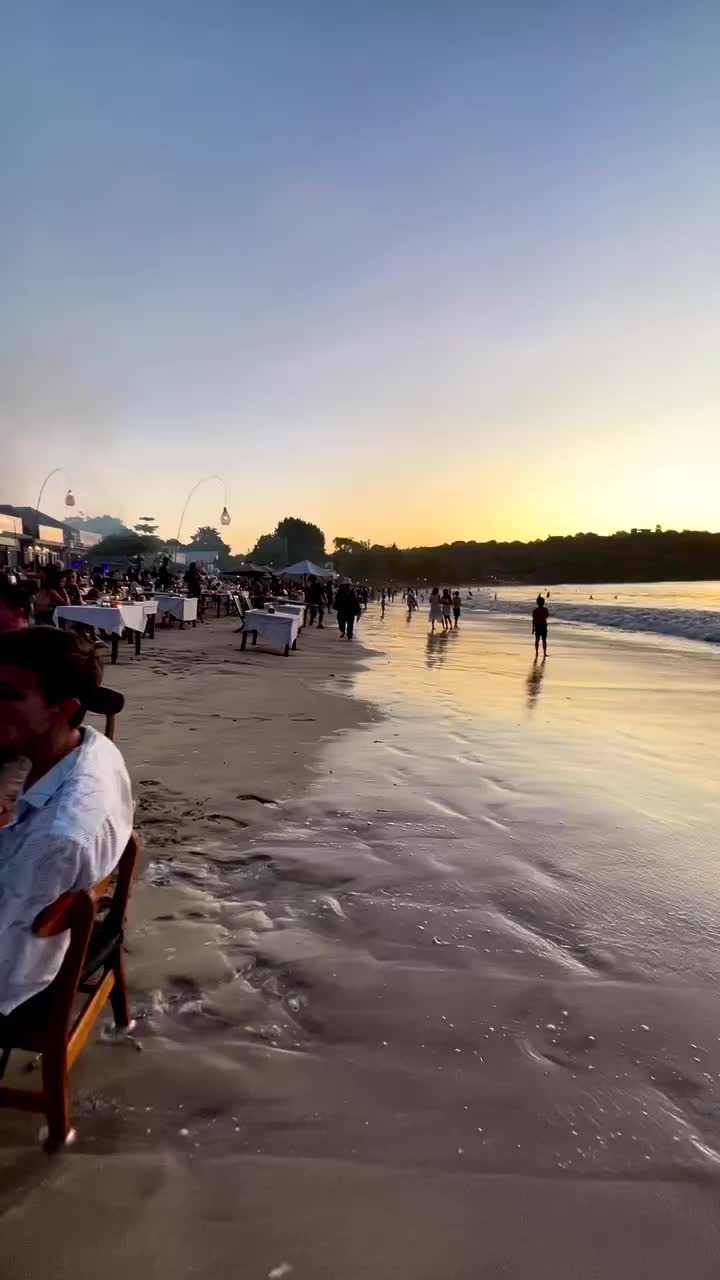 PoV #explorebali Sunset’s walk around Jimbaran Beach 🌅 Who loves to take a walk during sunset time in this place? 