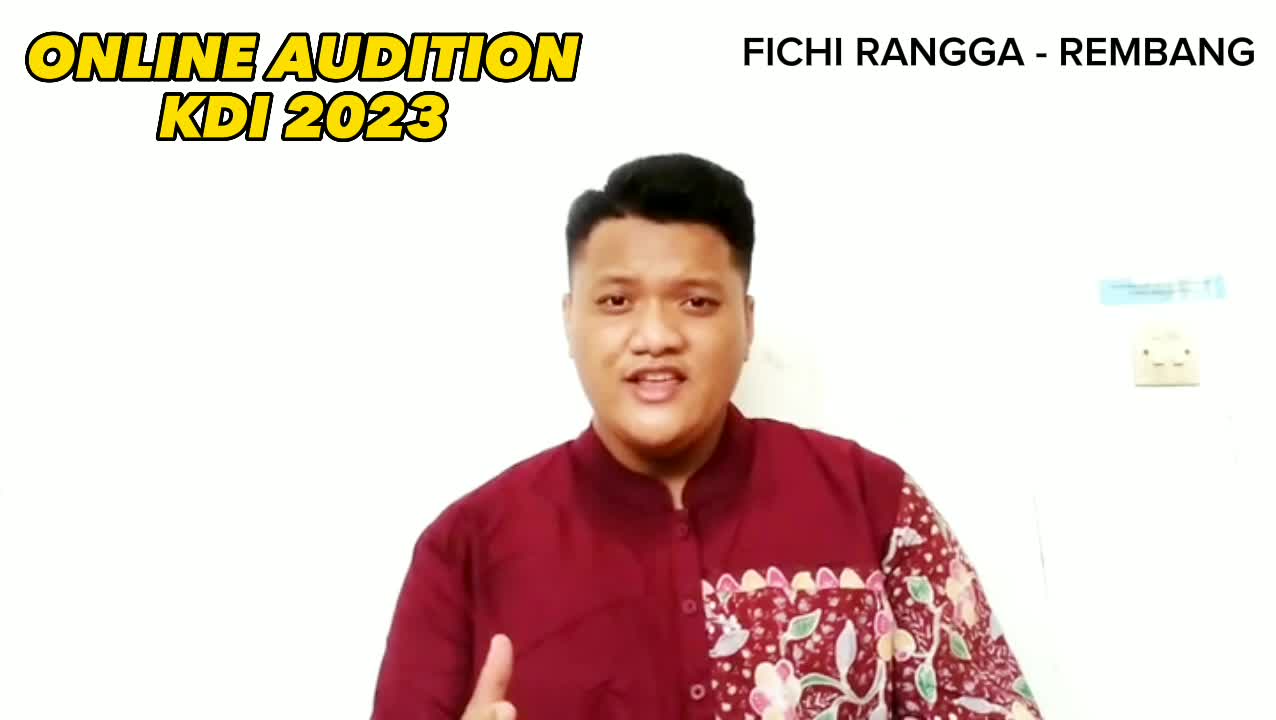 KDI 2023 FICHI RANGGA AFRIANSAH REMBANG JAWA TENGAH 23TH PELAMINAN KELABU #ONLINEAUDITIONKDI2023