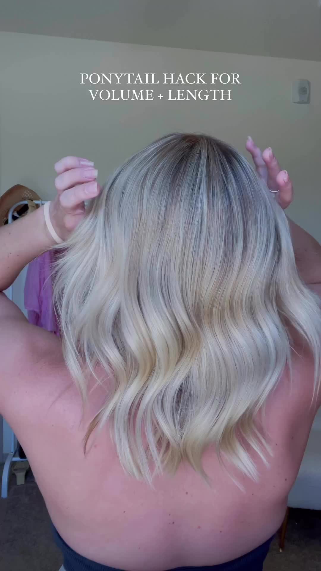 Hacks untuk ponytail lebih bervolume!