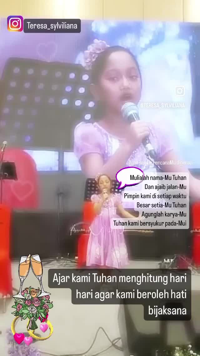 Ajar kami Tuhan, by Teresa 8 tahun. Instagram:teresa_sylviliana, youtube:TeresaOfficial17