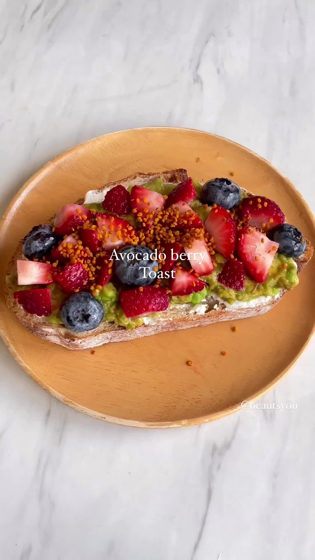 Avocado berry toast for breakfast!