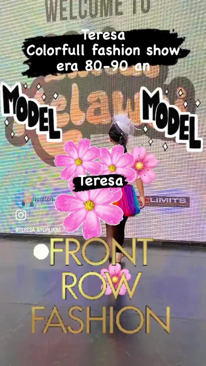 Model cilik teresa 8th fashionshow. Instagram@teresa_sylviliana