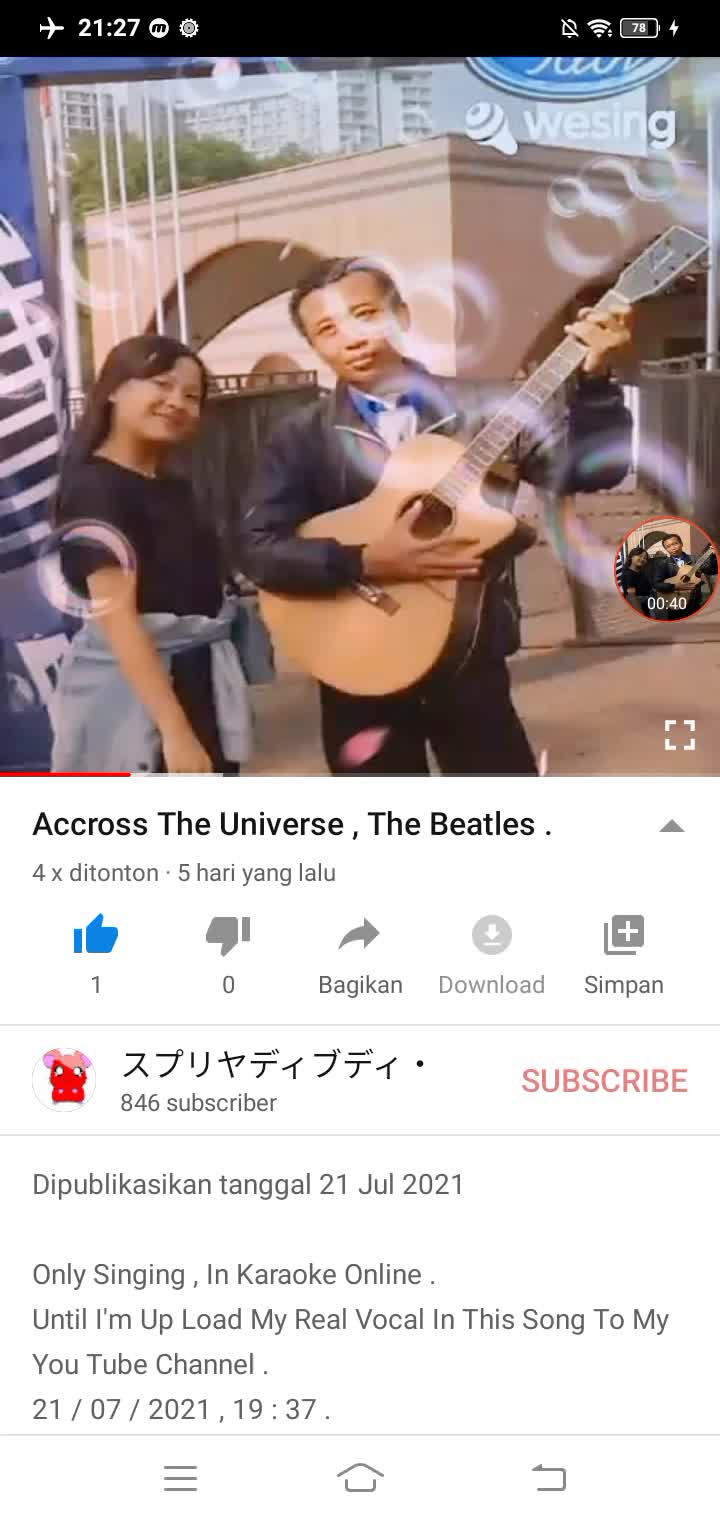 Ini Adalah , Link My You Tube : https://youtu.be/FFcq04PNl2o , Jgn Lupa 👍 & Subscribe . ( Budi Supriyadi , Indonesian Idol 2014 . ) 🙏😊