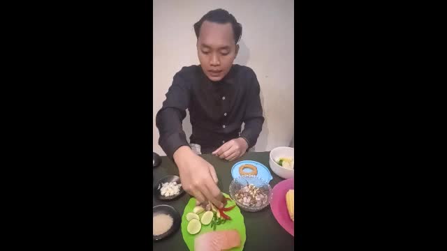 menu salmon sambal mata dengan tumis sayuran #audisionlinemasterchefseason8