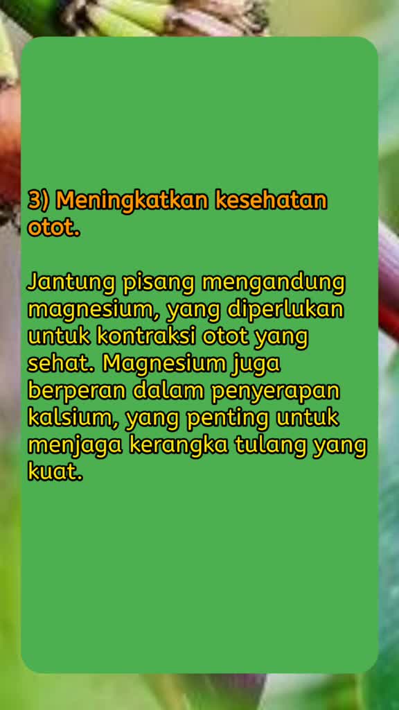 manfaat jantung pisang