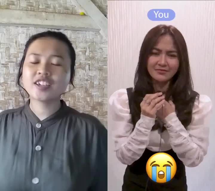 lagi nyanyi tiba2 di luar ada yg teriak fals fals 🤭