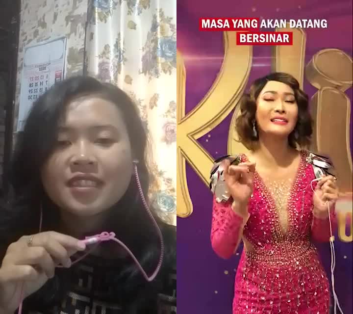 popcorn duet challenge with bunda Inul Daratista,bersinar menuju bintang 